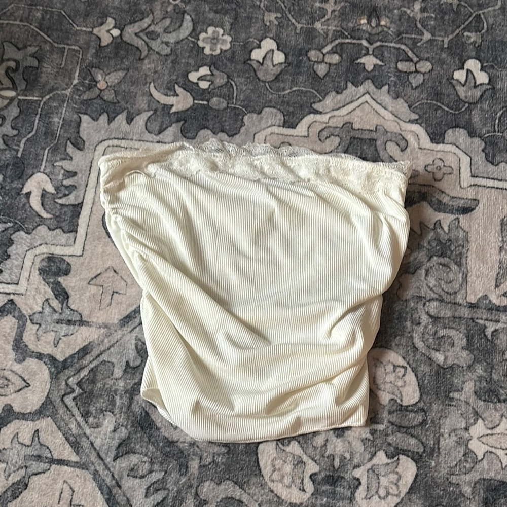 Kids Cream Lace-Trimmed Bottoms